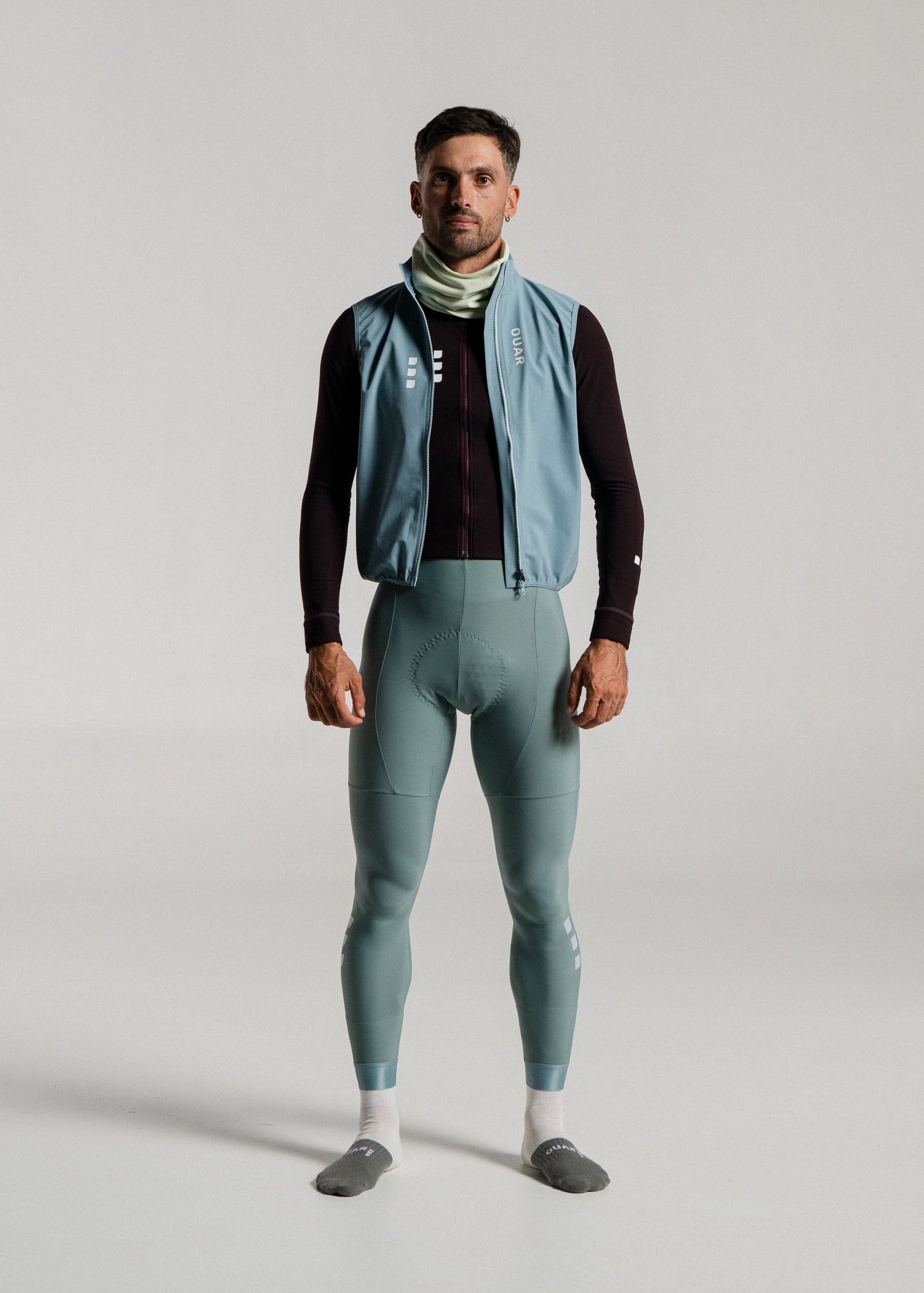 TECHNO LS JERSEY + EUCALYPTO LONG BIBS + MINERAL GILET + NECK WARMER