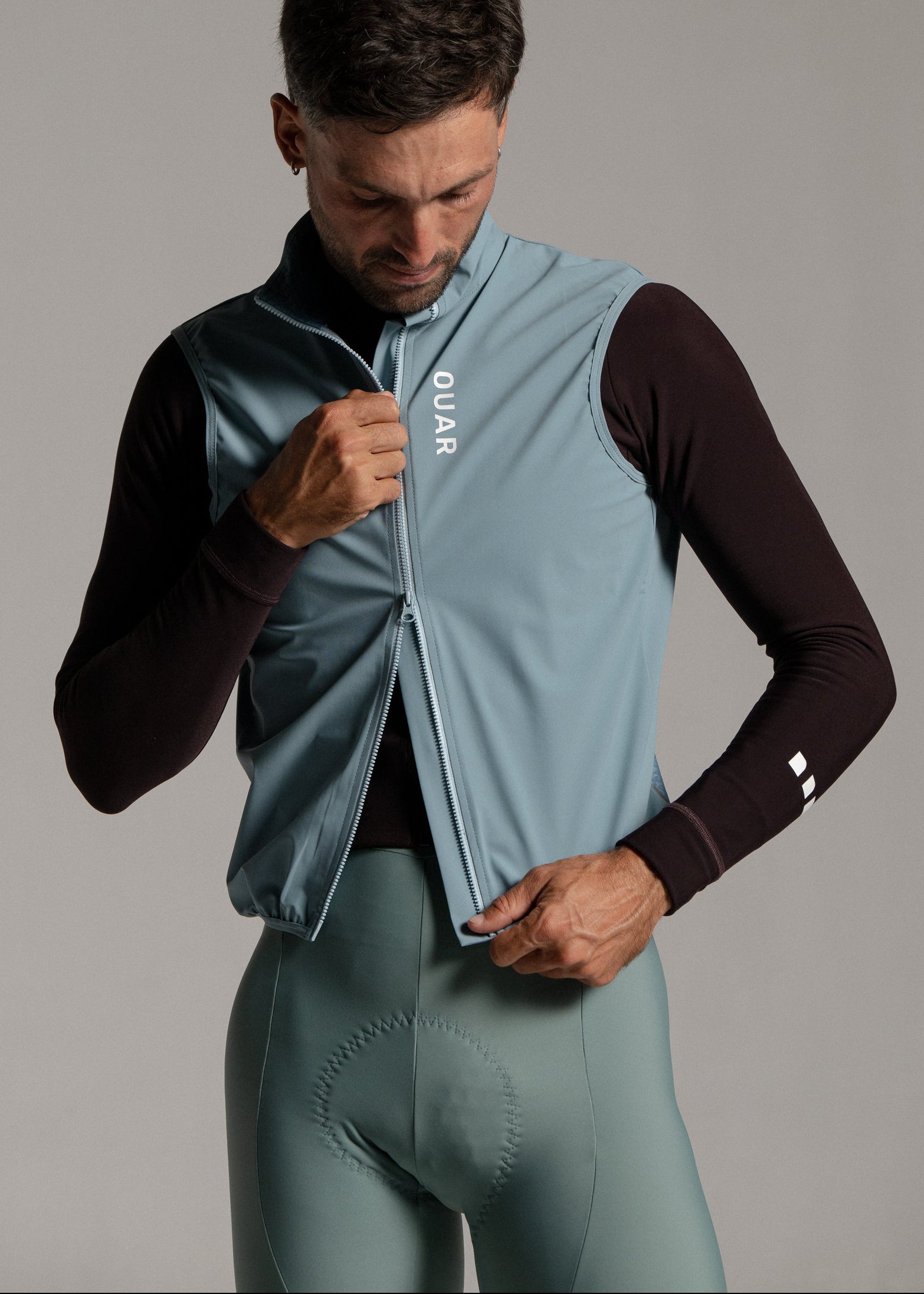 TECHNO LS JERSEY + EUCALYPTO LONG BIBS + MINERAL GILET + NECK WARMER