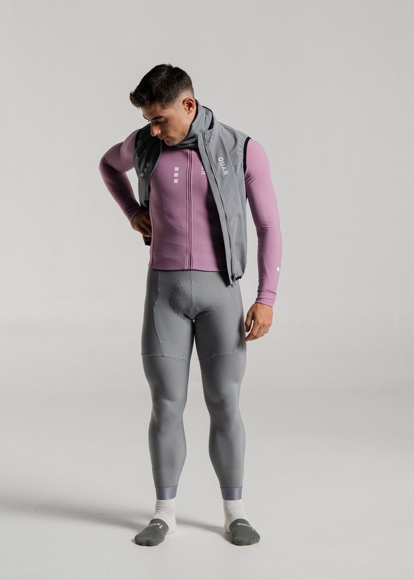 NEW WAVE LS JERSEY + ARTIC GREY LONG BIBS + MIST GILET + NECK WARMER