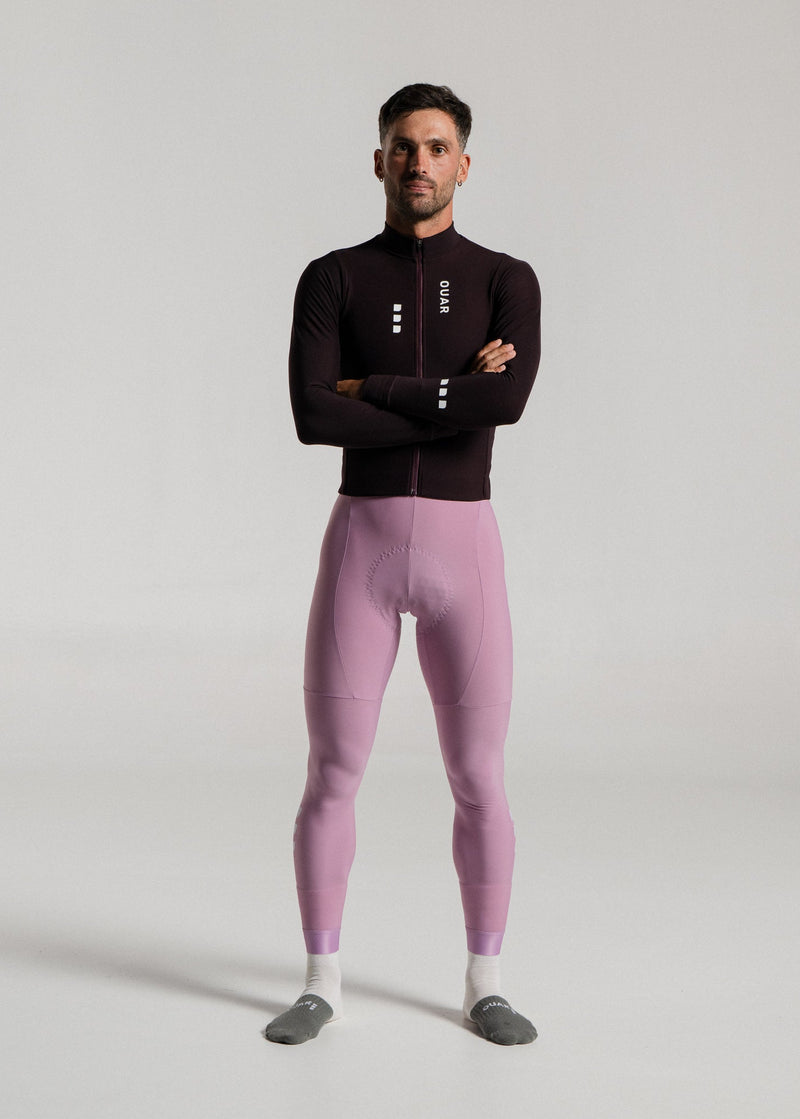 TECHNO LS JERSEY + DUSTY ORCHID LONG BIBS + MERINO SOCKS