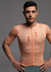 PEACH JERSEY + EUCALYPTO BIBS + WHITE/GREY SOCKS