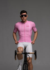 PINK JERSEY + OFF WHITE BIBS + WHITE/GREY SOCKS