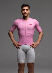 PINK JERSEY + OFF WHITE BIBS + WHITE/GREY SOCKS