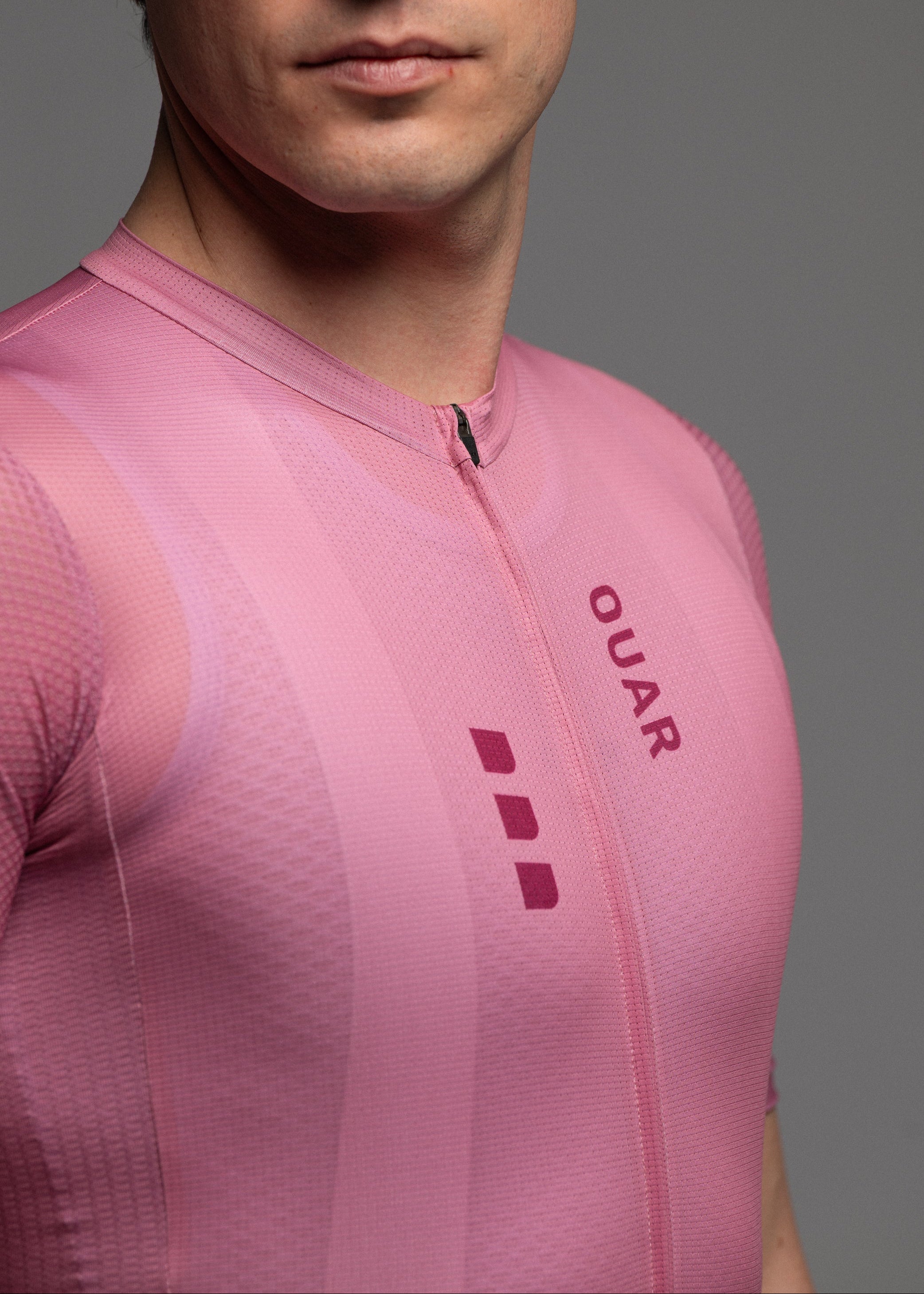 DUSTY CHERRY JERSEY + WARM GREY BIBS + WHITE/GREY SOCKS