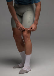 STEEL BLUE JERSEY + WARM GREY BIBS + WHITE/AQUA SOCKS