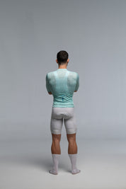 AQUAMARINE JERSEY + OFF WHITE BIBS + WHITE/GREY SOCKS