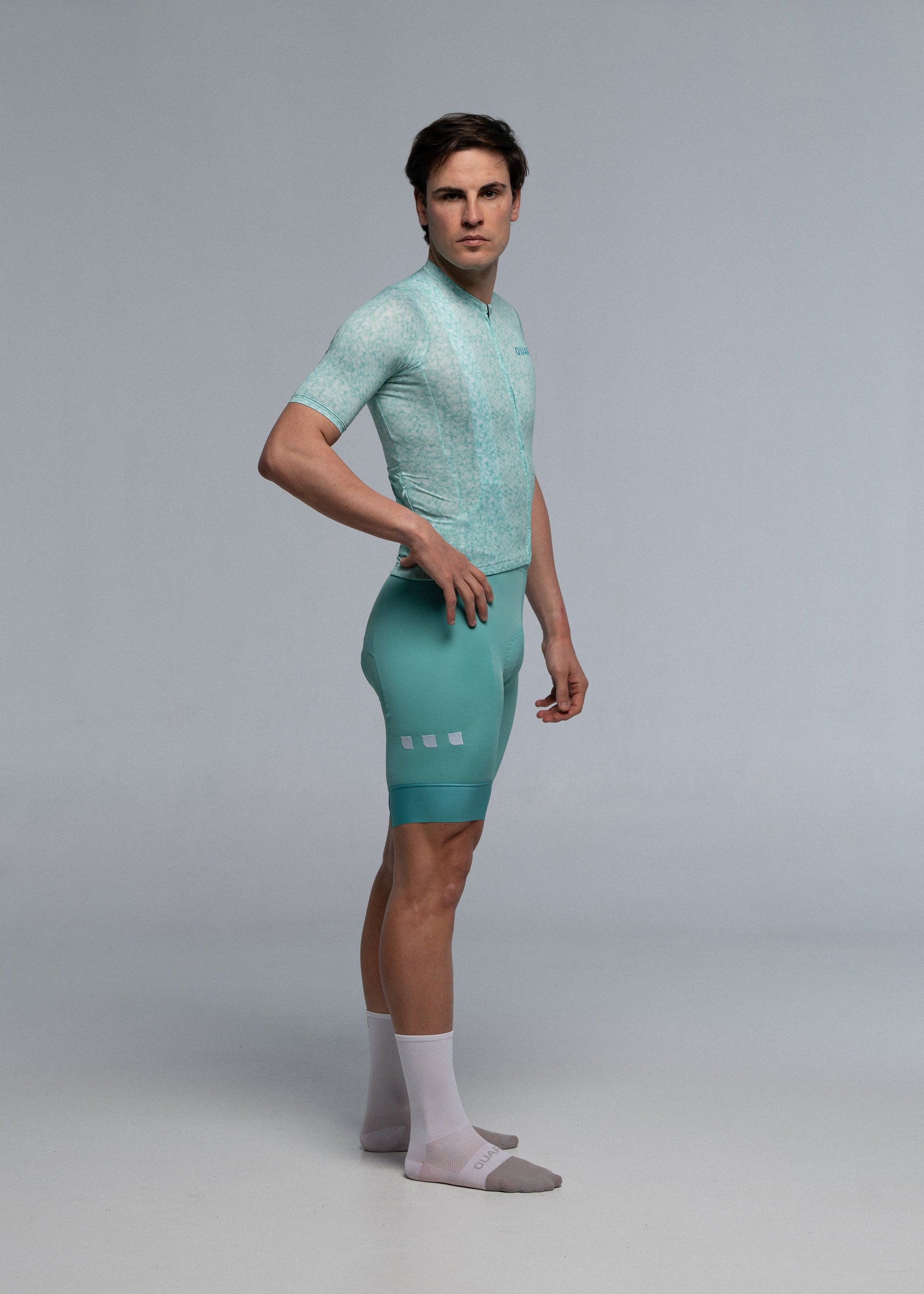 AQUAMARINE JERSEY + AQUAMARINE BIBS + WHITE/GREY SOCKS