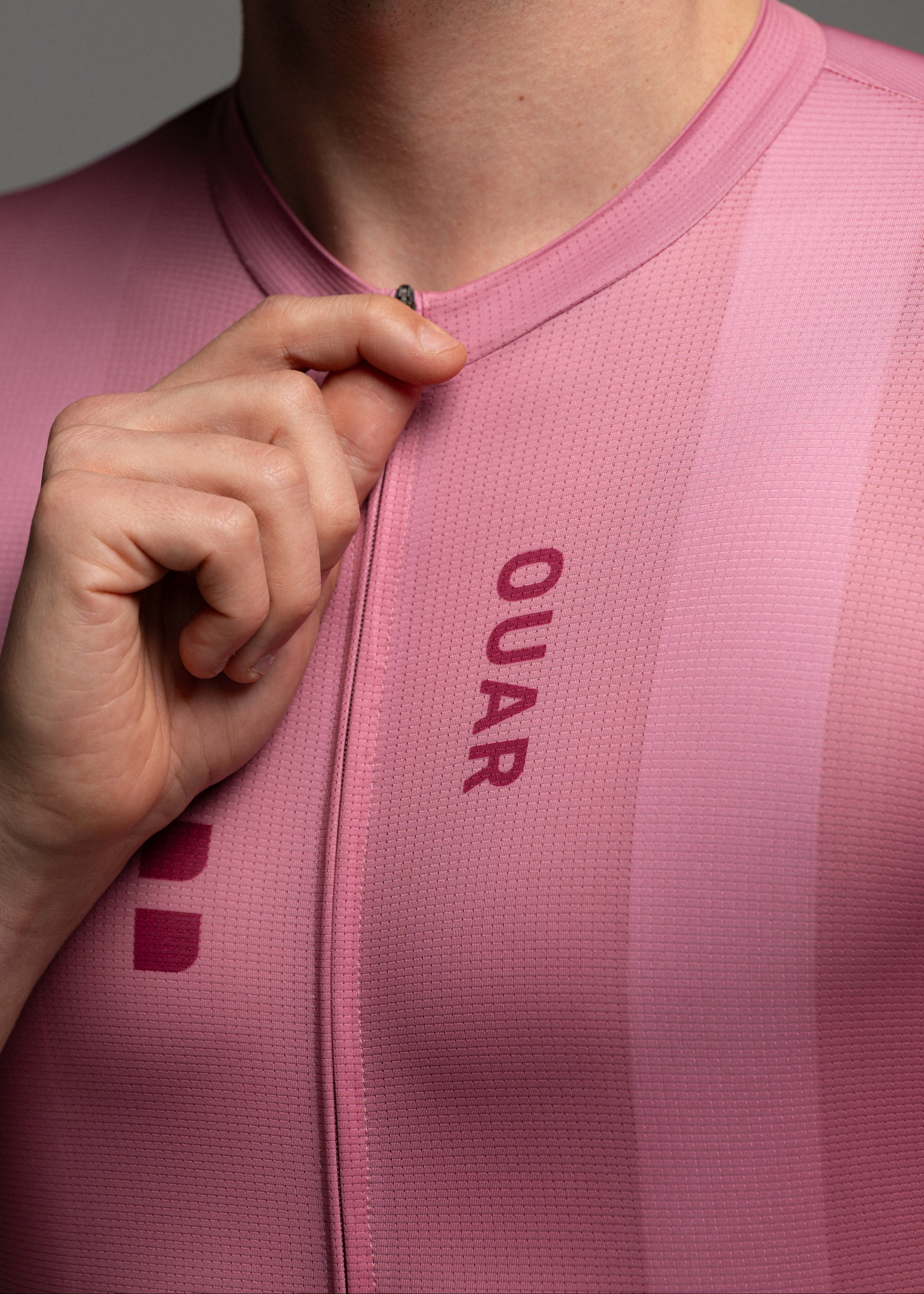 DUSTY CHERRY LS JERSEY + WARM GREY BIBS + WHITE/GREY SOCKS