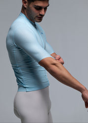 FRESH BLUE JERSEY + OFF WHITE BIBS + WHITE/GREY SOCKS