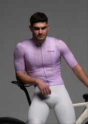 VIOLET PIXEL JERSEY + OFF WHITE BIBS + WHITE/GREY SOCKS