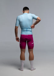 FRESH BLUE JERSEY + ORCHID BIBS + WHITE/GREY SOCKS