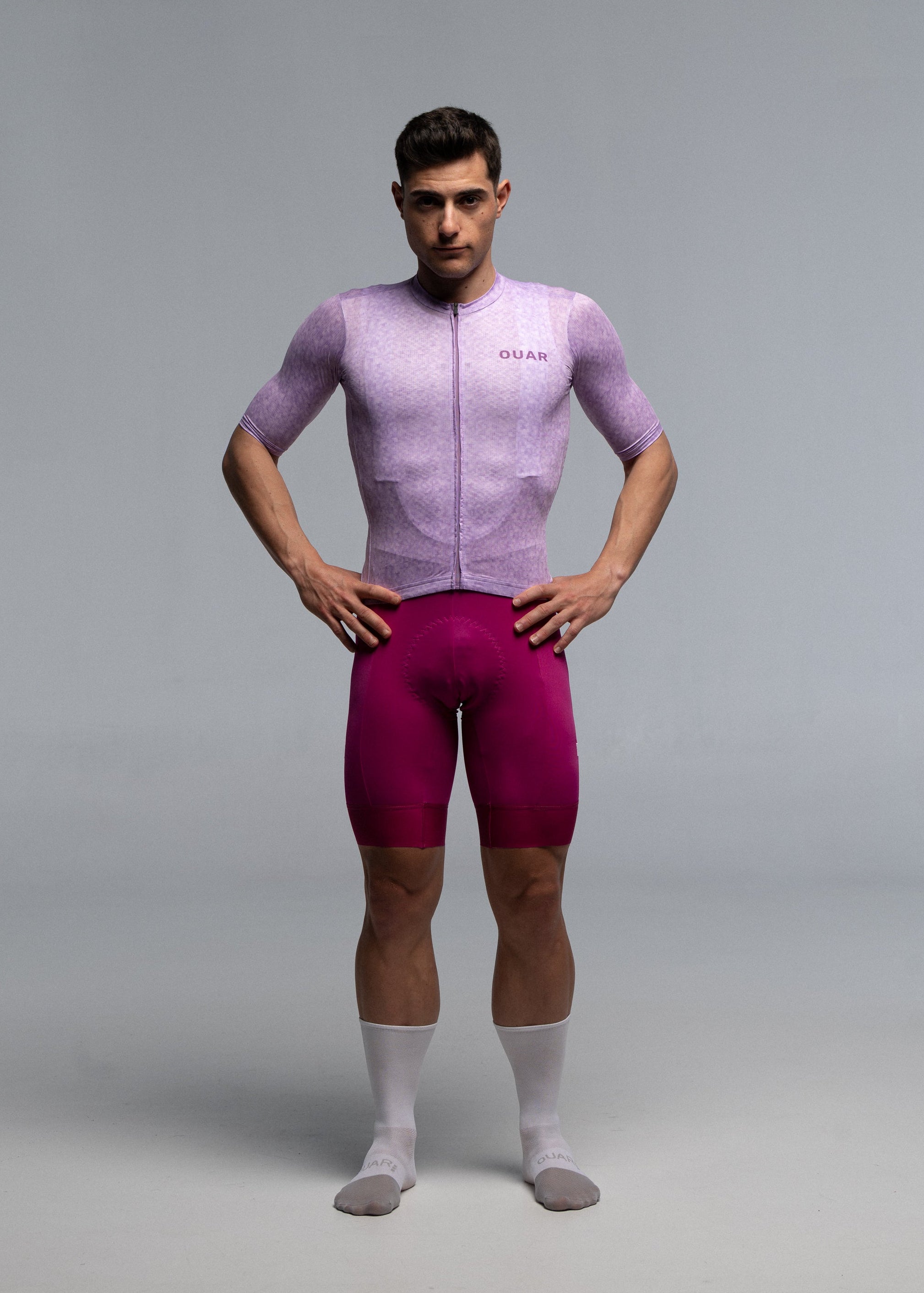 VIOLET JERSEY + ORCHID BIBS + WHITE/GREY SOCKS