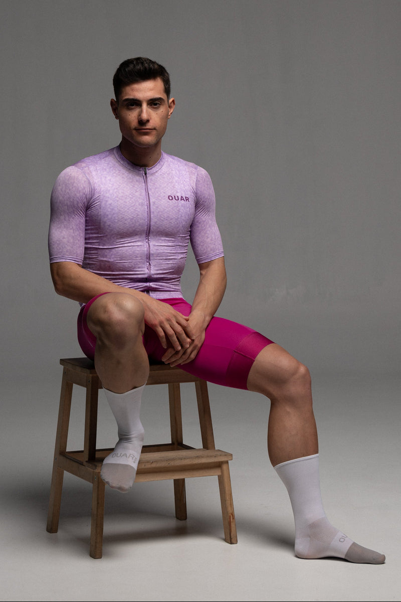 VIOLET JERSEY + ORCHID BIBS + WHITE/GREY SOCKS