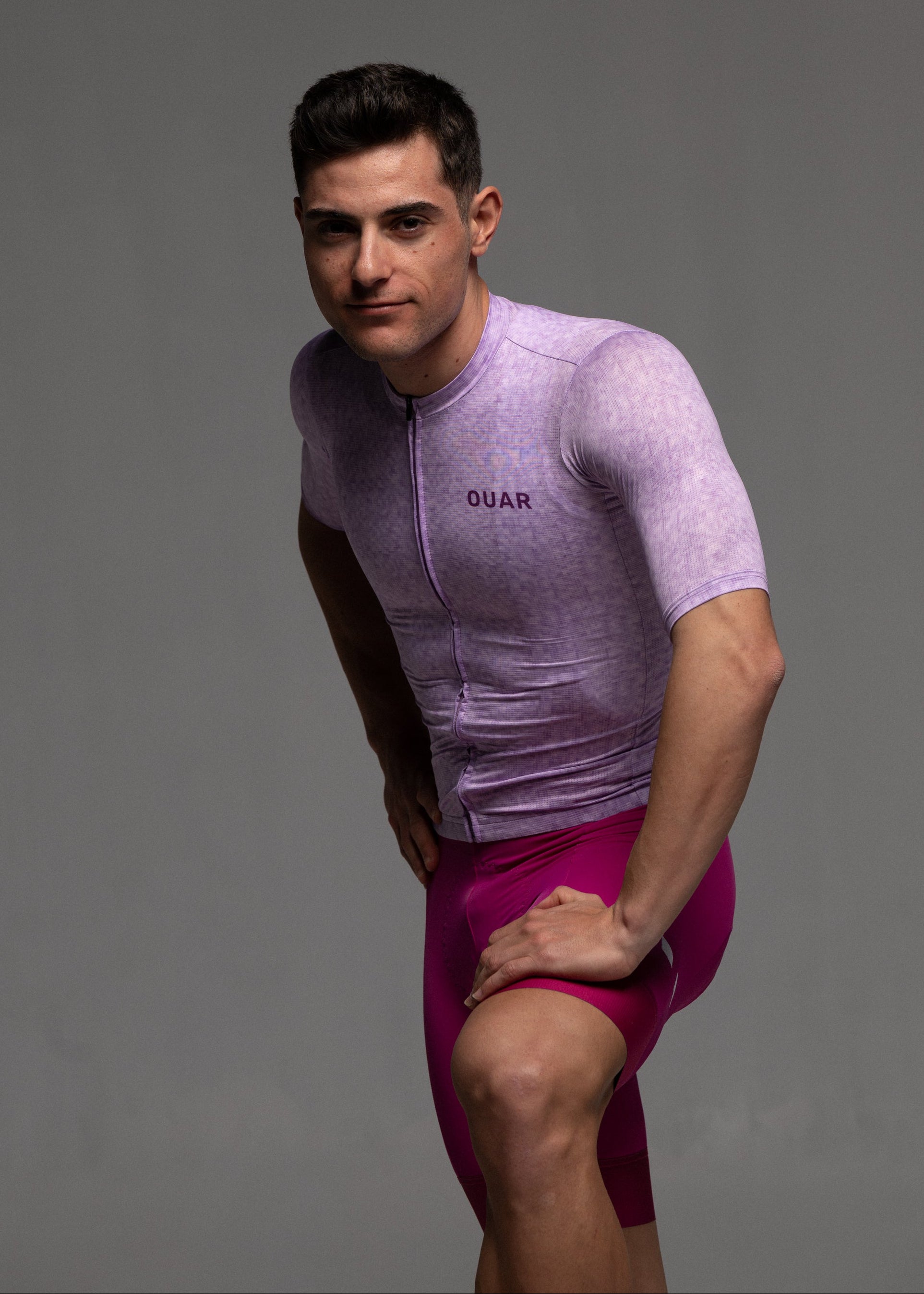 VIOLET JERSEY + ORCHID BIBS + WHITE/GREY SOCKS