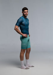 DARK TEAL JERSEY + AQUAMARINE BIBS + WHITE/AQUA SOCKS