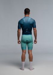 DARK TEAL JERSEY + AQUAMARINE BIBS + WHITE/AQUA SOCKS