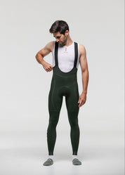 COUNTRY LS JERSEY + FOREST GREEN LONG BIBS + PURE BLACK NECK WARMER