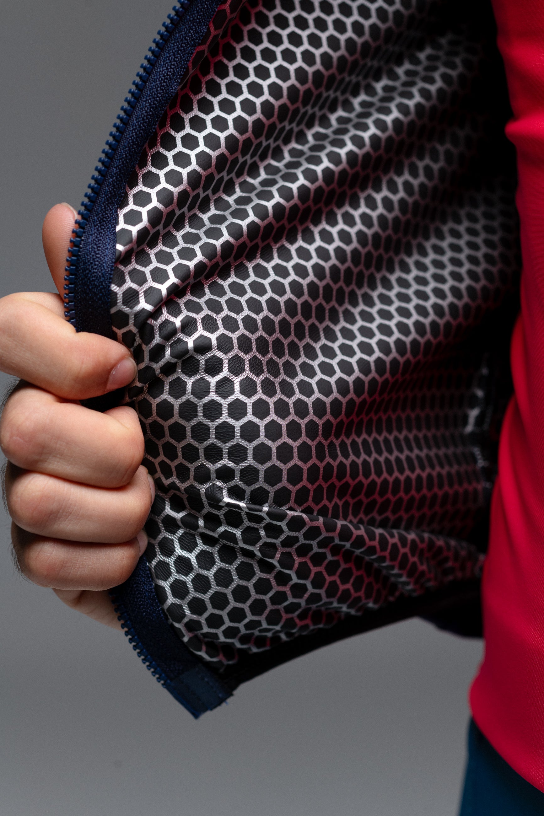 SAND JACKET + DARK NIGHT GILET + RUBY & MARINO NECK WARMERS