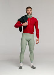 DISCO LS JERSEY + GREEN TEA LONG BIBS + DEEP OCEAN JACKET + NECK WARMER