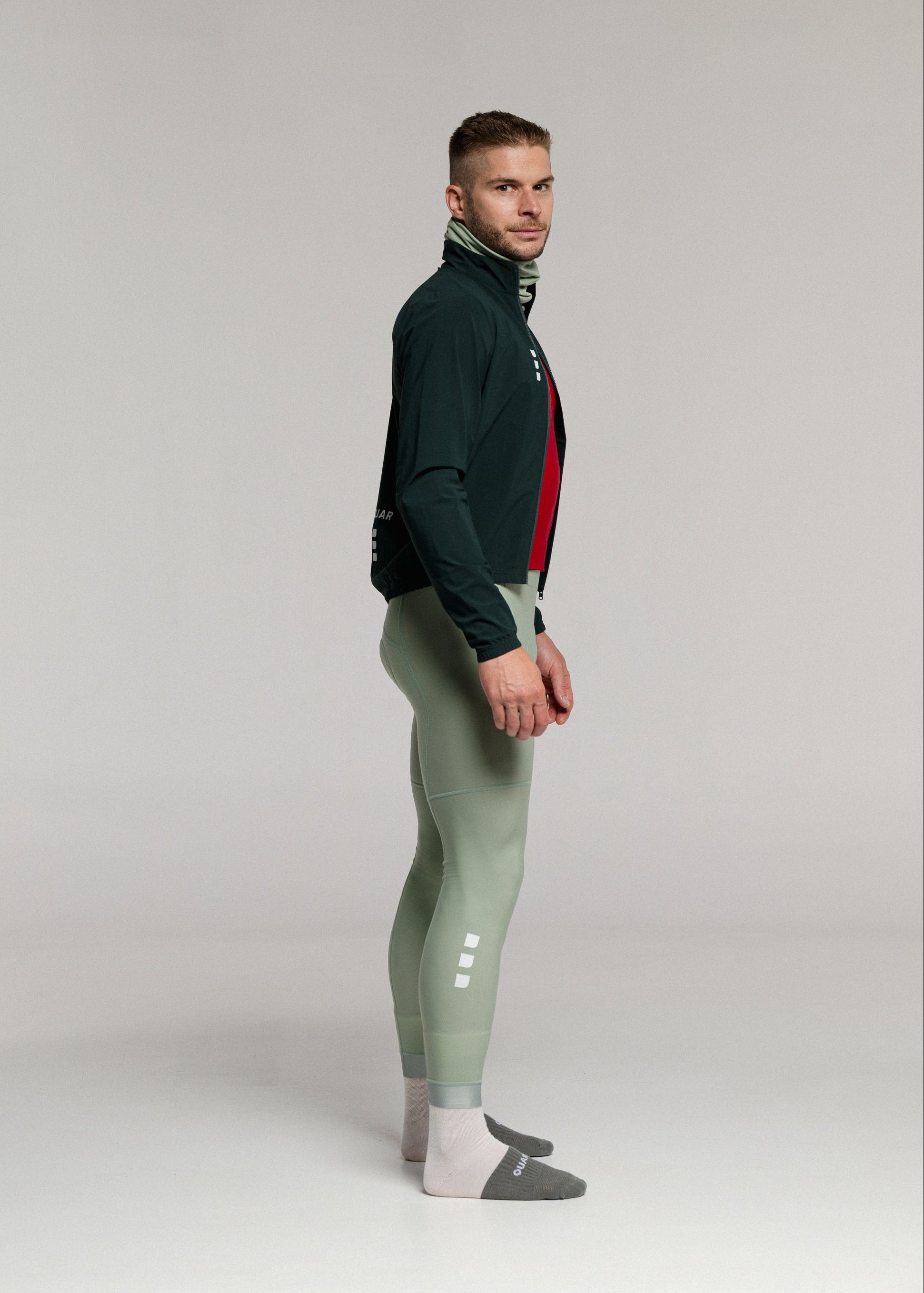DEEP OCEAN JACKET + GREEN TEA LONG BIBS + NECK WARMER + MERINO SOCKS