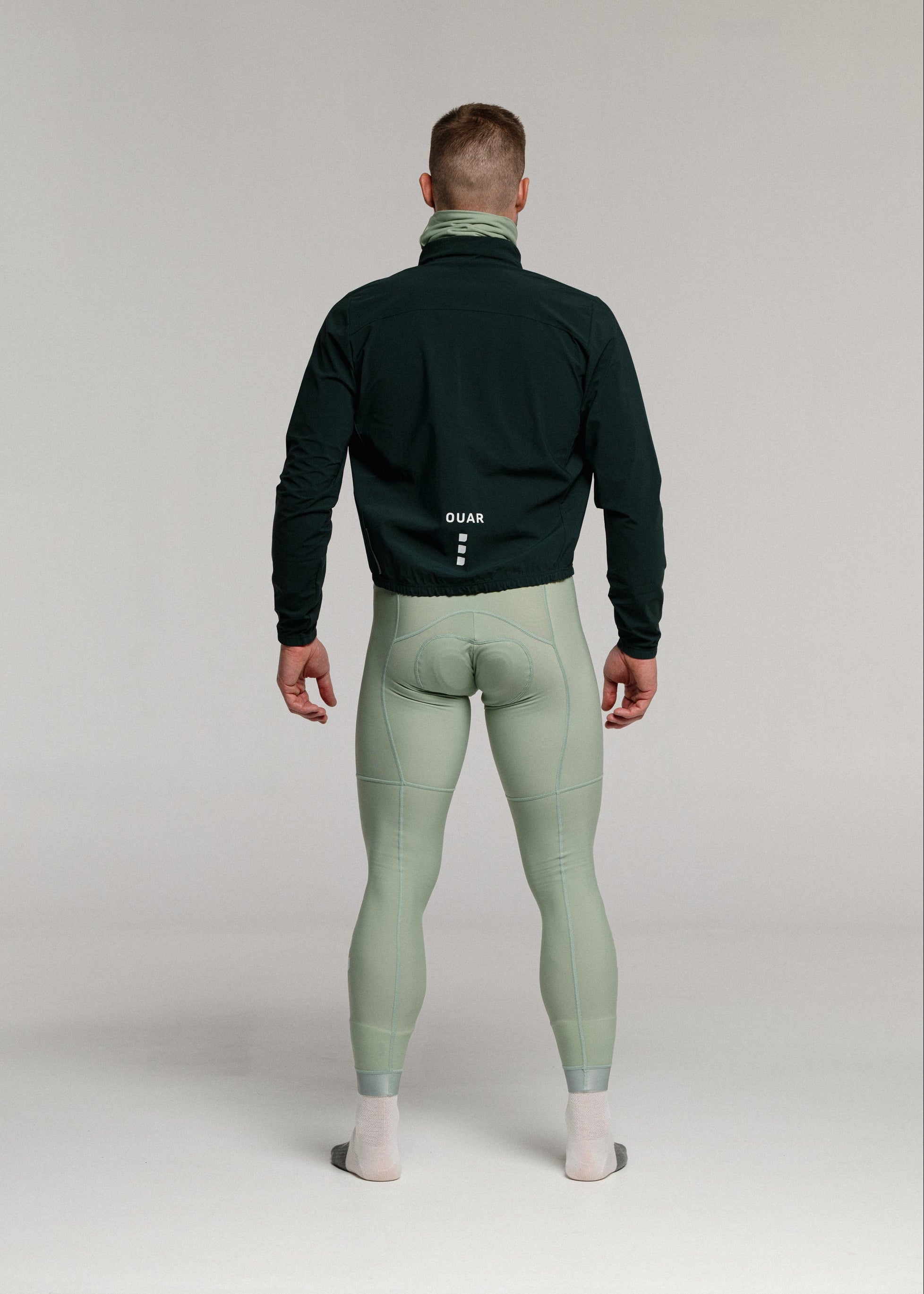 DISCO LS JERSEY + GREEN TEA LONG BIBS + DEEP OCEAN JACKET + NECK WARMER