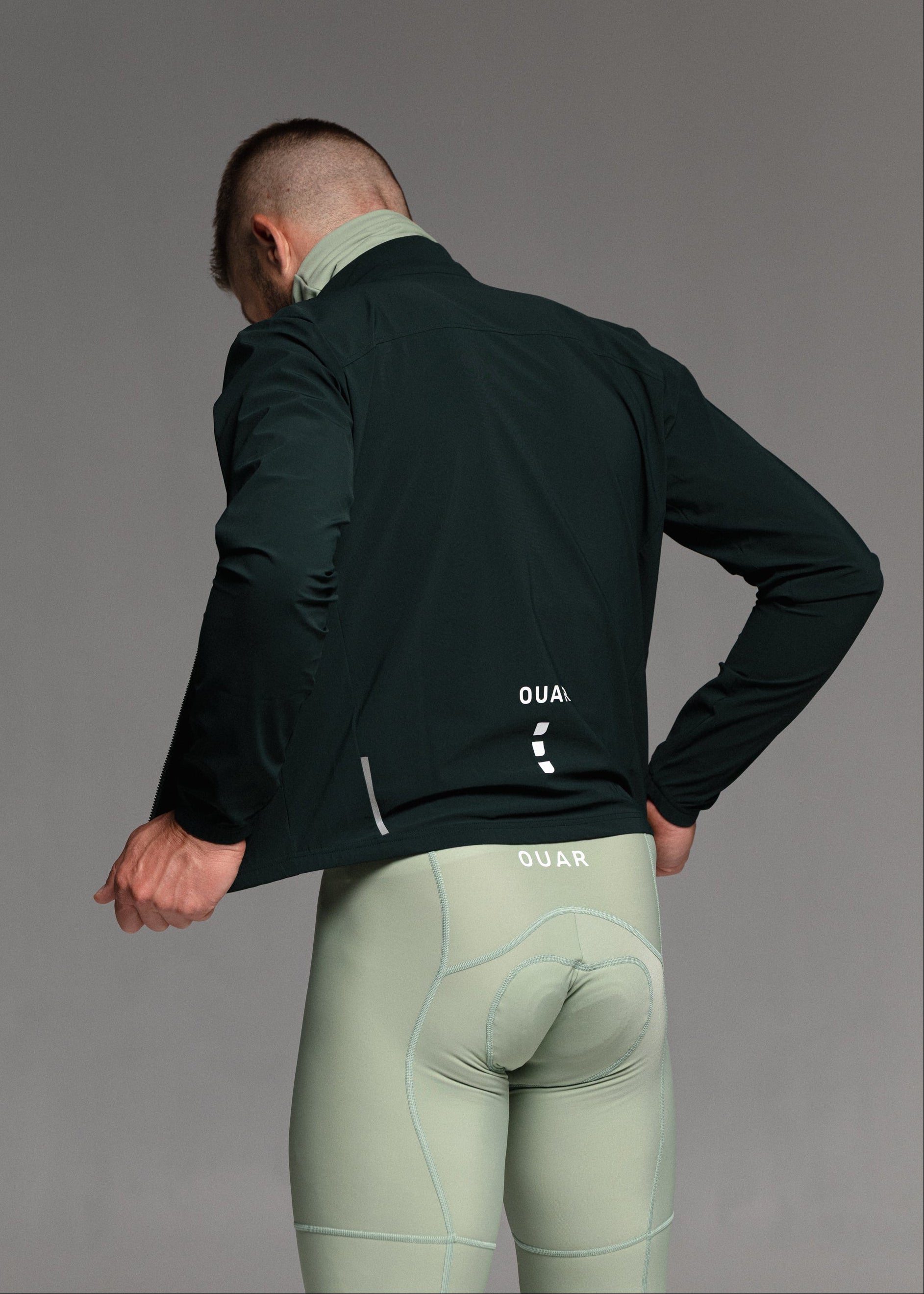 DISCO LS JERSEY + GREEN TEA LONG BIBS + DEEP OCEAN JACKET + NECK WARMER