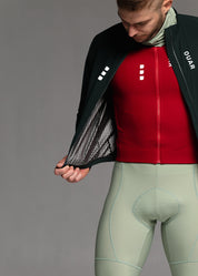 DISCO LS JERSEY + GREEN TEA LONG BIBS + DEEP OCEAN JACKET + NECK WARMER