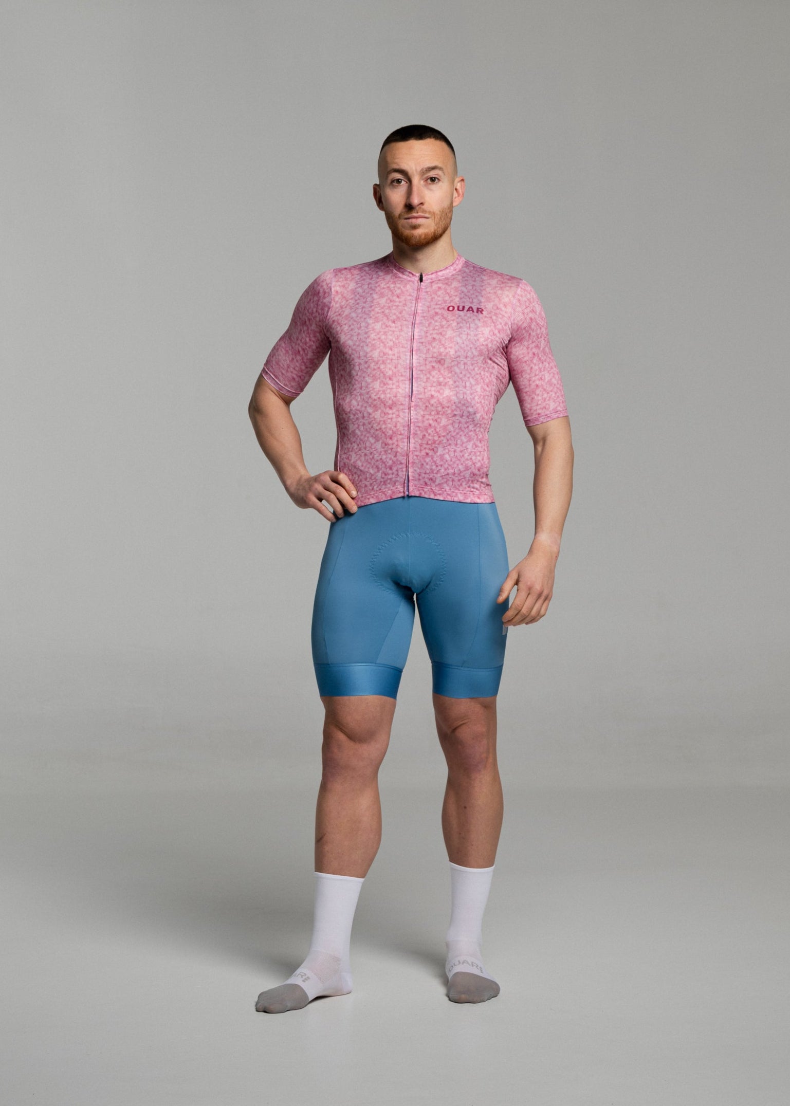 PINK PIXEL JERSEY+ SKYBLUE BIBS + WHITE/GREY SOCKS