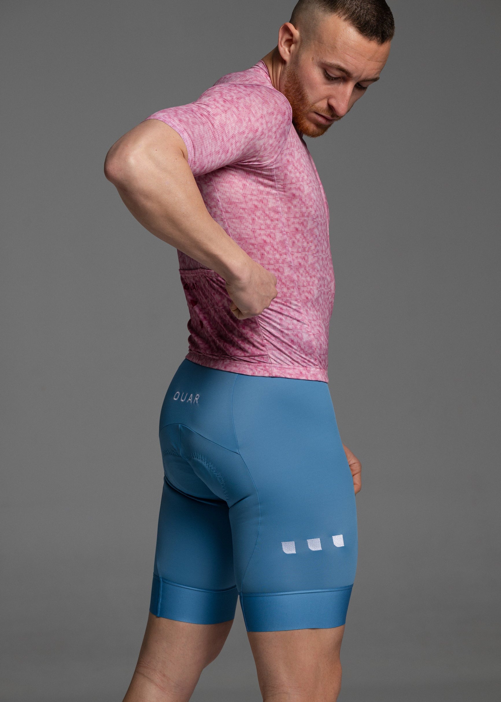 PINK PIXEL JERSEY+ SKYBLUE BIBS + WHITE/GREY SOCKS