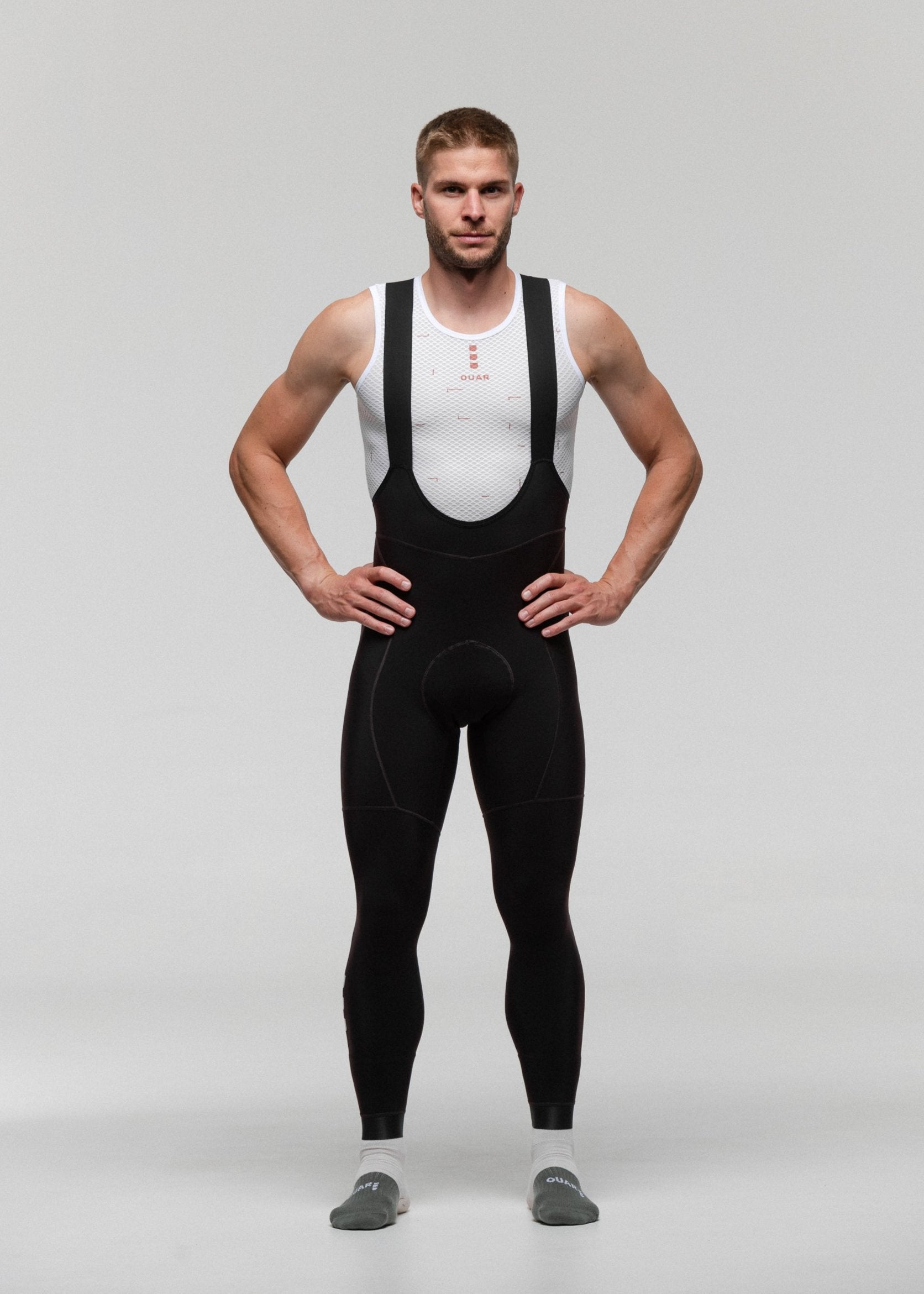 BLUES LS JERSEY + PURE BLACK LONG BIBS + BLACK MERINO SOCKS