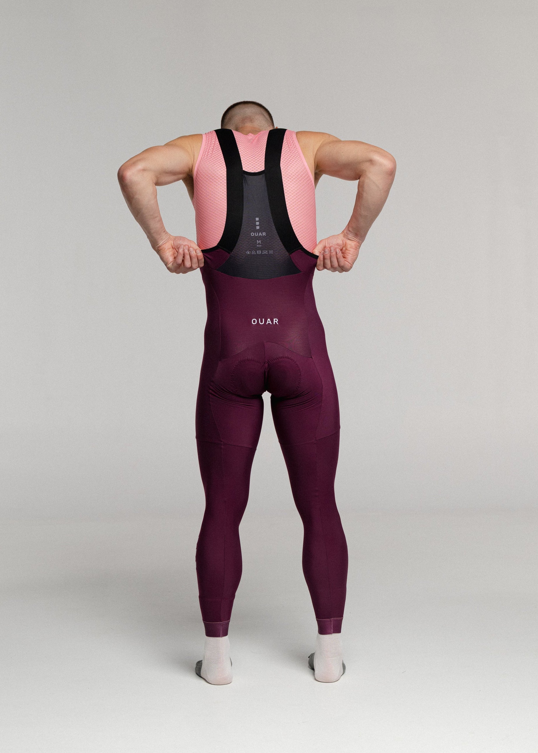 FUNK LS JERSEY + RIPE PLUM LONG BIBS + DARK NIGHT GILET + NECK WARMER