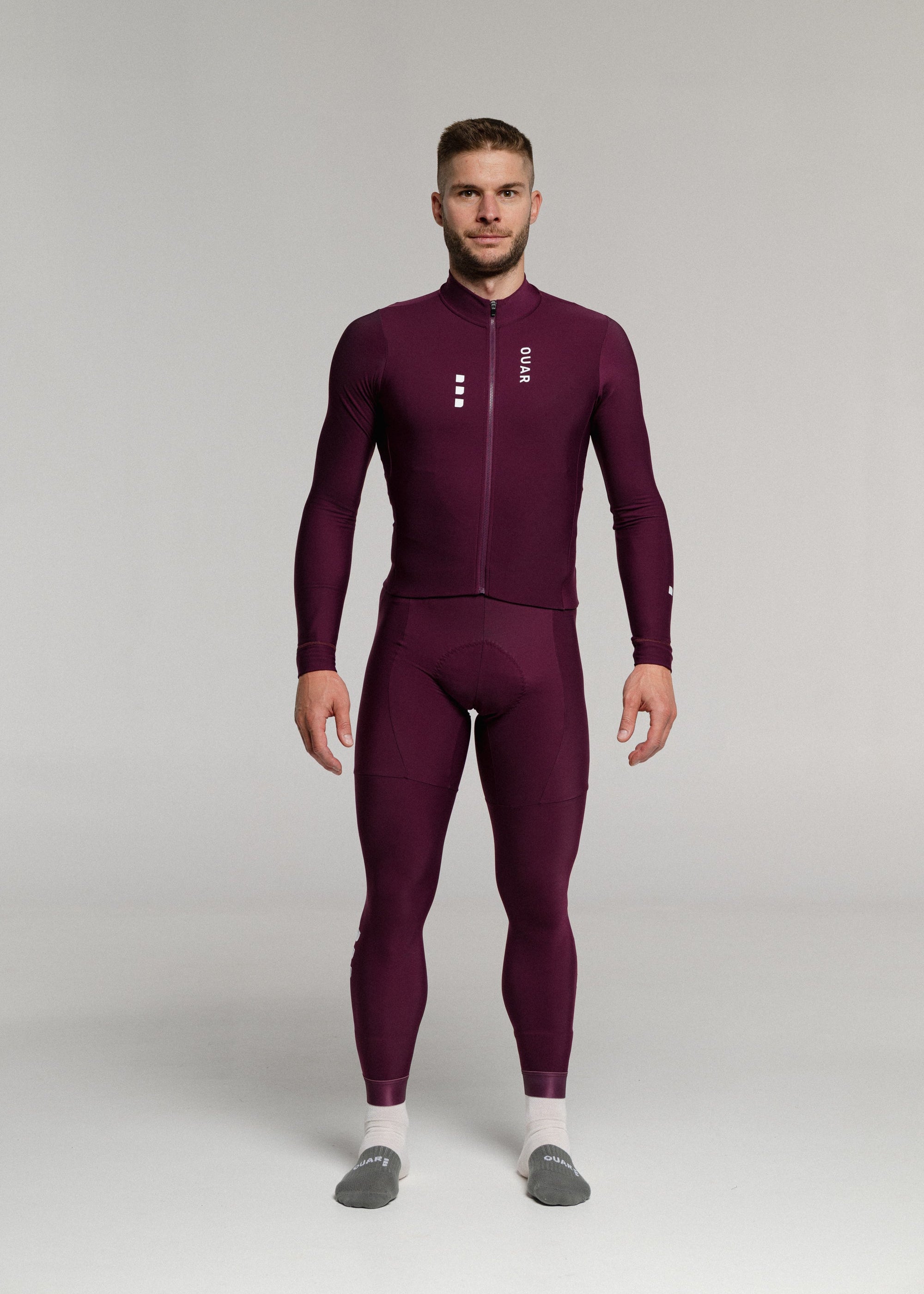 SOUL LS JERSEY + RIPE PLUM LONG BIBS + NECK WARMER + MERINO SOCKS