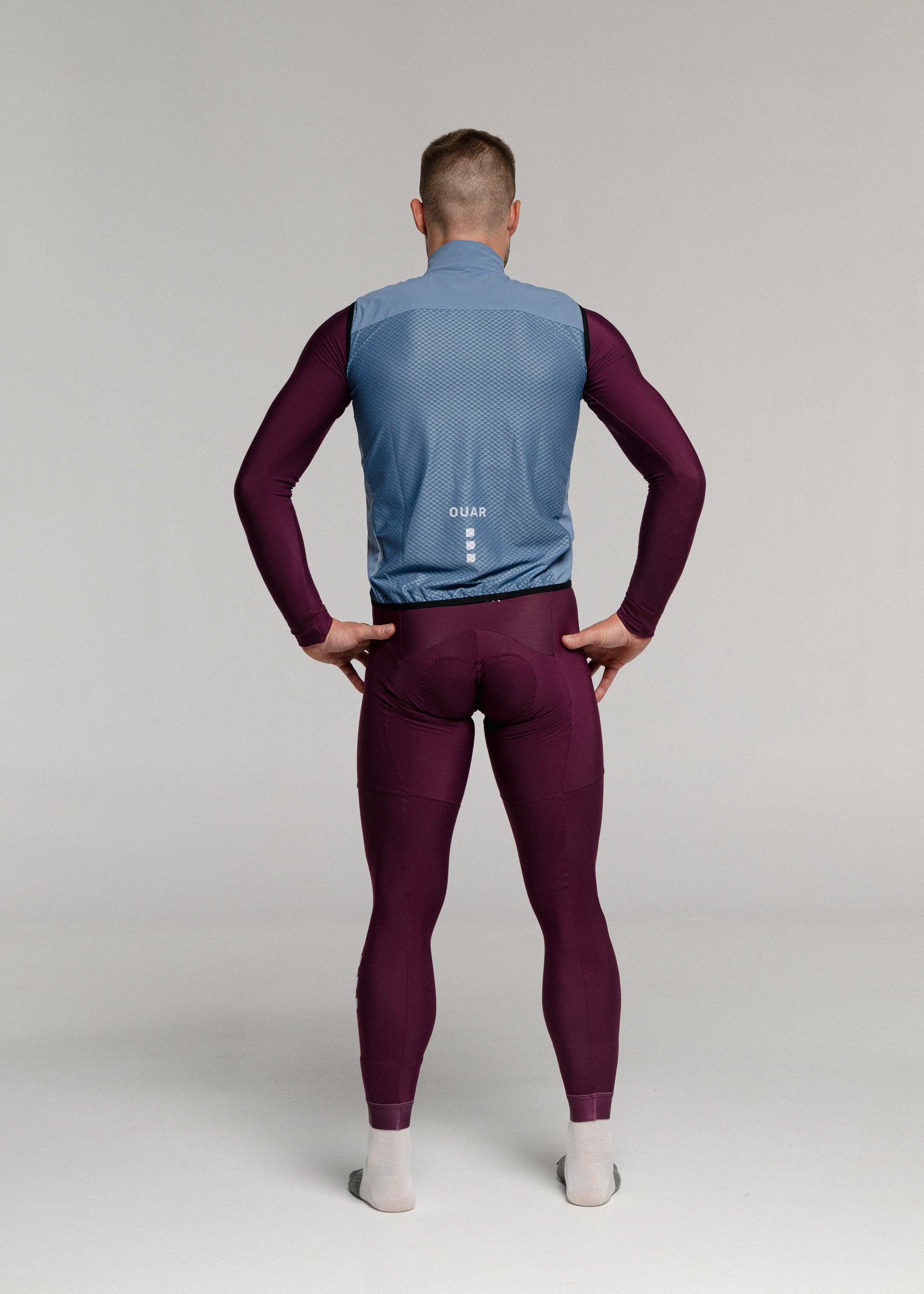 SOUL LS JERSEY + RIPE PLUM LONG BIBS + GLACIER GILET + NECK WARMER