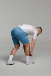 DIZZY WHITE JERSEY + SKYBLUE BIBS + WHITE/GREY SOCKS