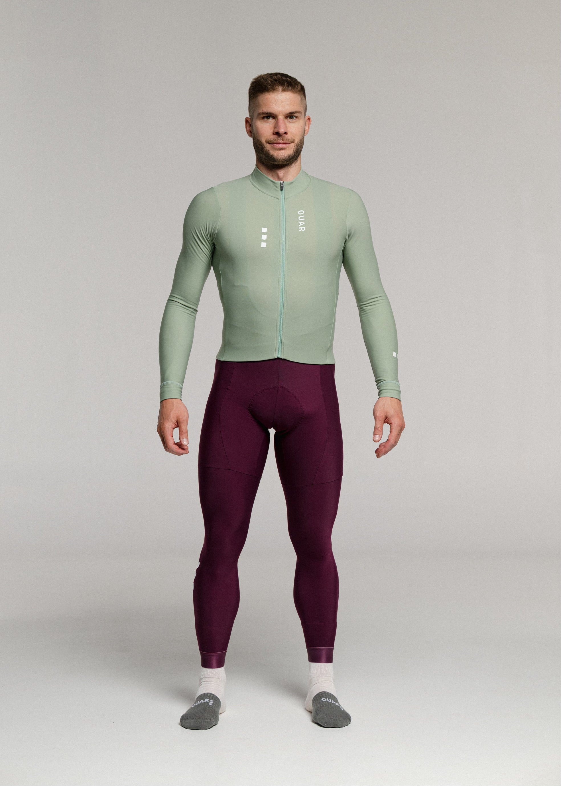 CHILL LS JERSEY + RIPE PLUM LONG BIBS + DEEP OCEAN JACKET + NECK WARMER