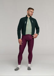 CHILL LS JERSEY + RIPE PLUM LONG BIBS + DEEP OCEAN JACKET + NECK WARMER