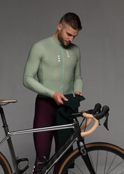 CHILL LS JERSEY + RIPE PLUM LONG BIBS + DEEP OCEAN JACKET + NECK WARMER