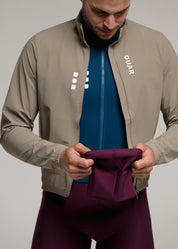 JAZZ LS JERSEY + RIPE PLUM LONG BIBS + SAND JACKET + NECK WARMER