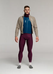 JAZZ LS JERSEY + RIPE PLUM LONG BIBS + SAND JACKET + NECK WARMER