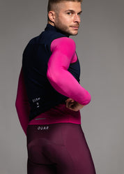 FUNK LS JERSEY + RIPE PLUM LONG BIBS + DARK NIGHT GILET + NECK WARMER