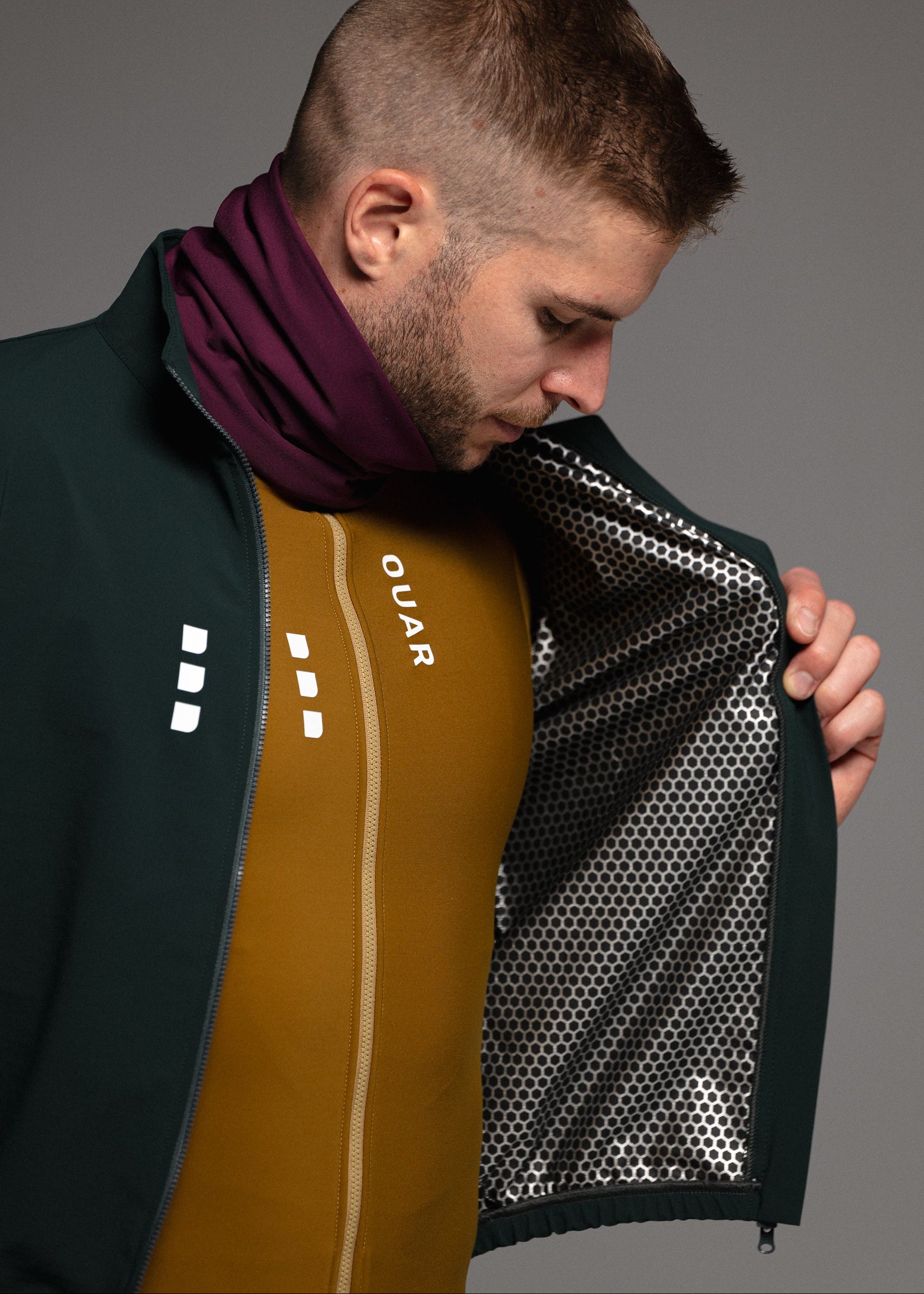 DEEP OCEAN JACKET + GREEN TEA LONG BIBS + NECK WARMER + MERINO SOCKS