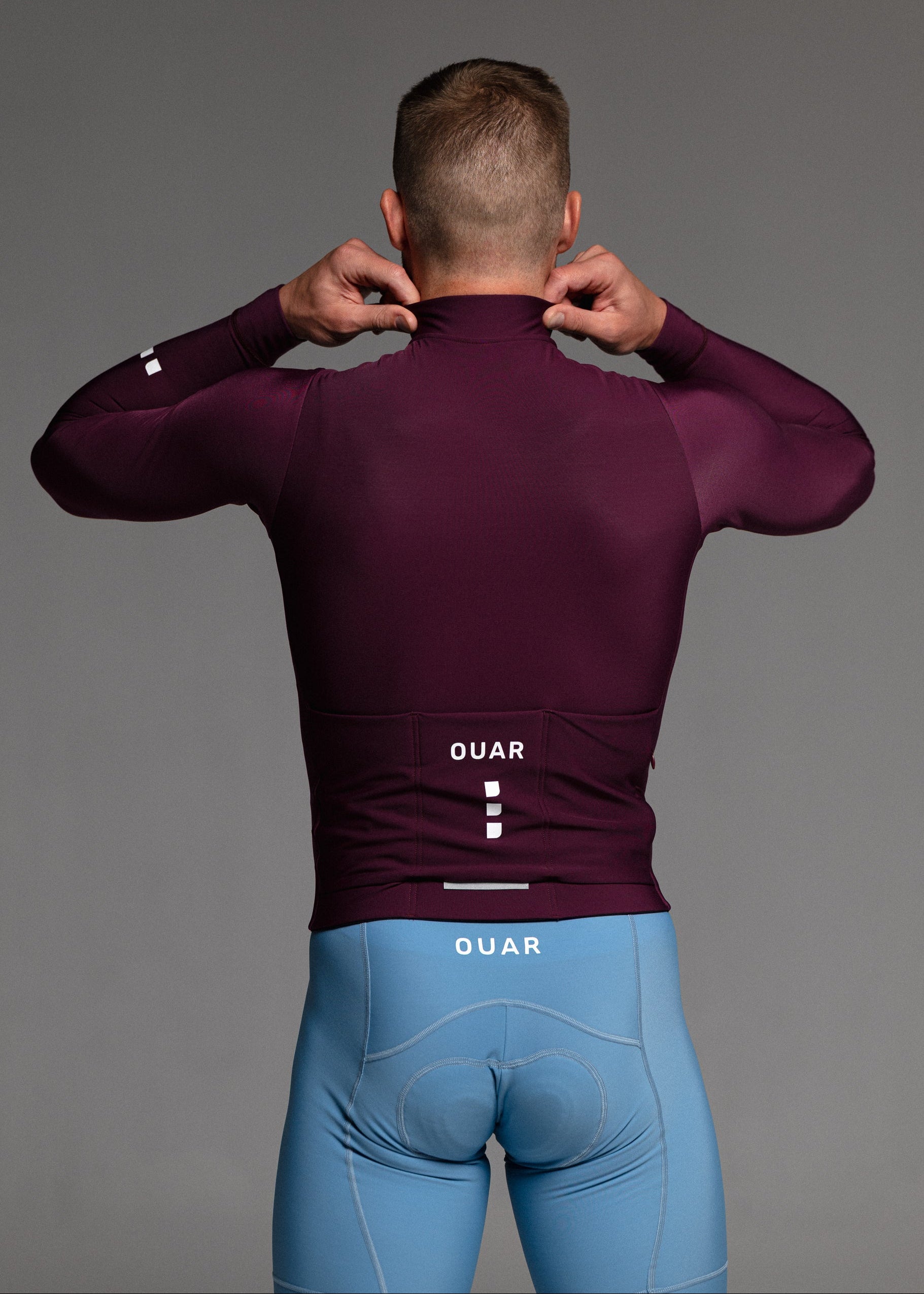 SOUL LS JERSEY + SKYBLUE LONG BIBS + DARK NIGHT JACKET + NECK WARMER