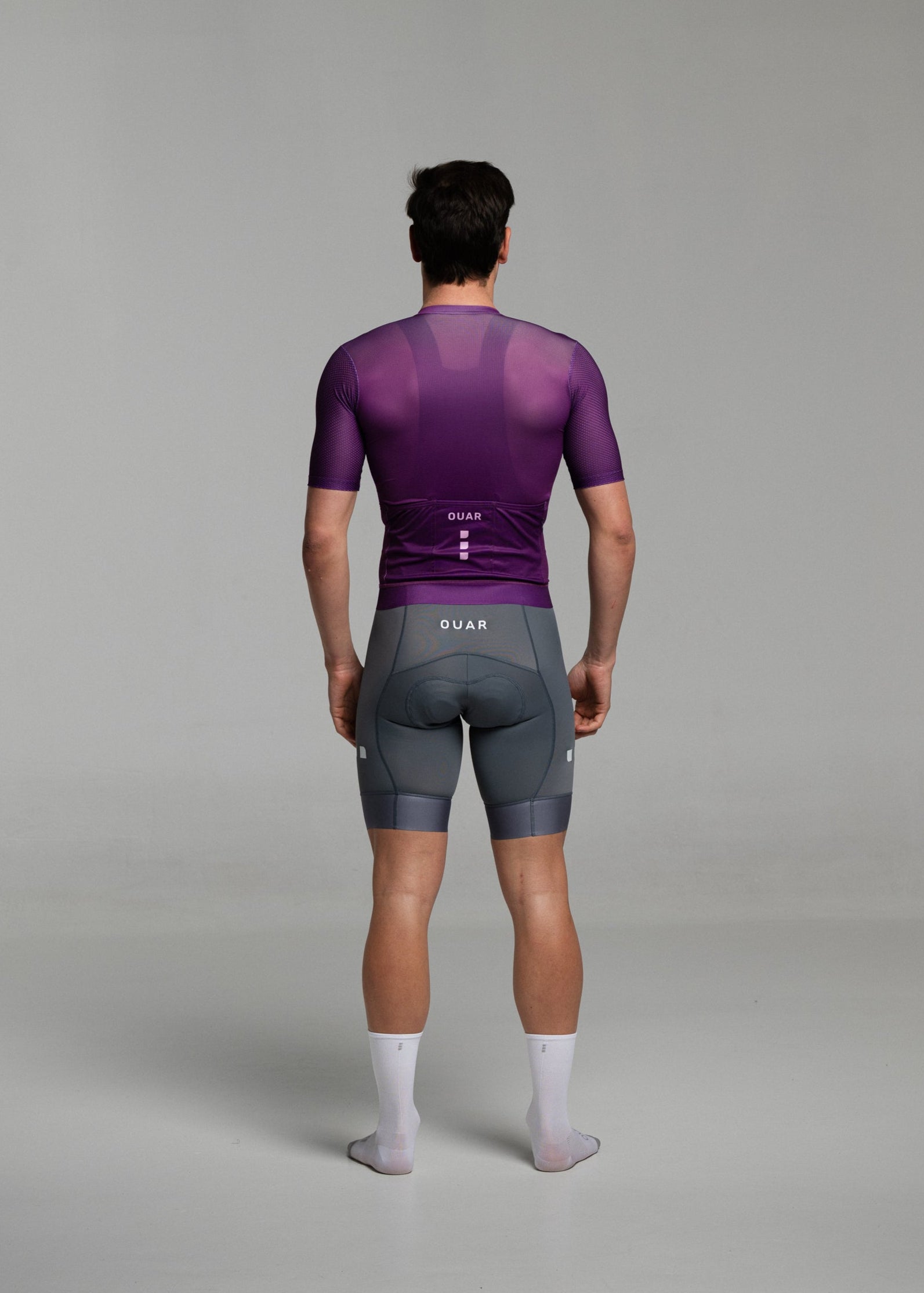 TRUE PURPLE JERSEY + TITANIUM BIBS + WHITE/GREY SOCKS