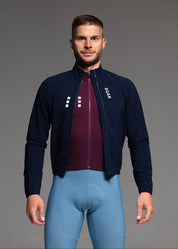 SOUL LS JERSEY + SKYBLUE LONG BIBS + DARK NIGHT JACKET + NECK WARMER