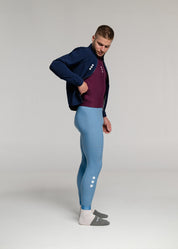 SOUL LS JERSEY + SKYBLUE LONG BIBS + DARK NIGHT JACKET + NECK WARMER