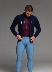 SOUL LS JERSEY + SKYBLUE LONG BIBS + DARK NIGHT JACKET + NECK WARMER