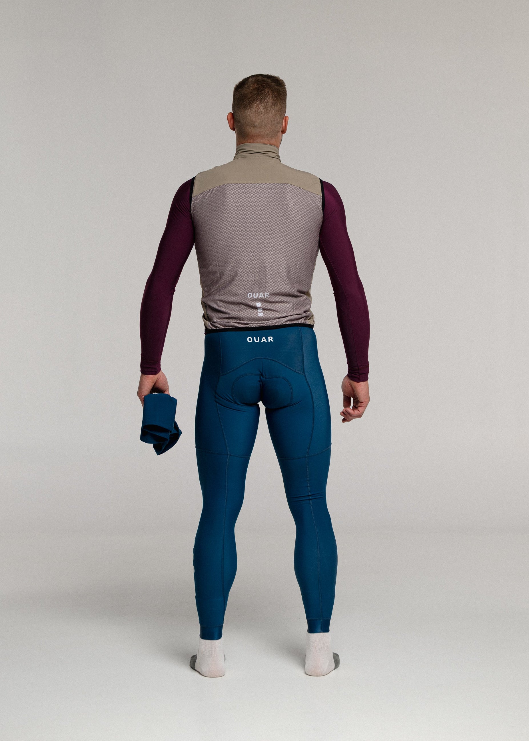 SOUL LS JERSEY + AQUA LONG BIBS + SAND GILET + NECK WARMER