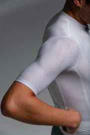 DIZZY WHITE JERSEY + TERROIR EVO BIBS + WHITE/AQUA SOCKS