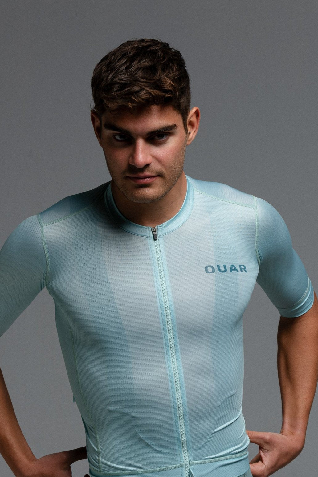 DUSTY MOSS JERSEY + TERROIR BIBS + WHITE/AQUA SOCKS