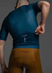 DARK TEAL JERSEY + TERROIR BIBS + WHITE/GREY SOCKS